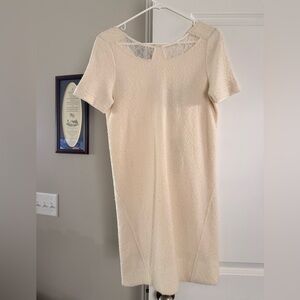 Marc By Marc Jacobs Cream Textured Midi Dress XS